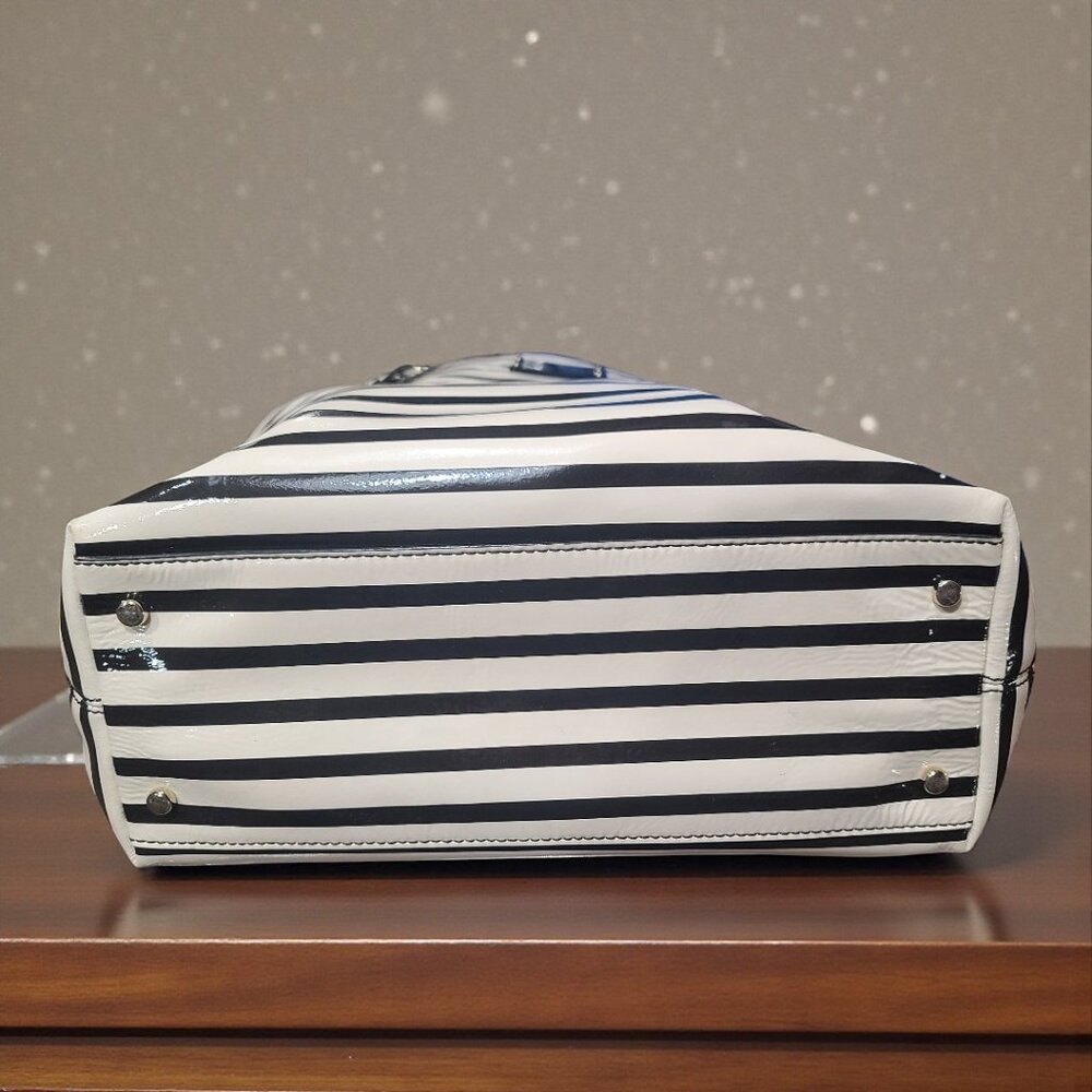 Kate Spade Penn Valley Cream & Brown Stripe Shopper Tote | Classic & Spacious - Picture 7 of 9